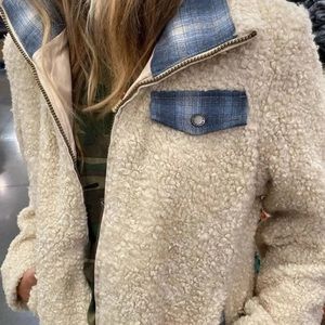 Pendleton Women Fuzzy Full Zip Coat Jacket